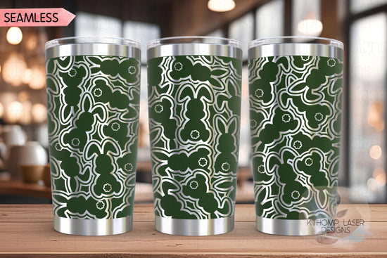 Bunny Burst Easter Holiday Tumbler Wrap SVG | 20oz and 30oz Laser Engraving File | Rotary Ready Digital Design | Seasonal SVG