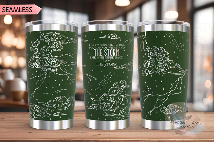 I Am The Storm Tumbler Wrap SVG | 20oz and 30oz Laser Engraving File | Rotary Ready Digital Design | Support Awareness SVG