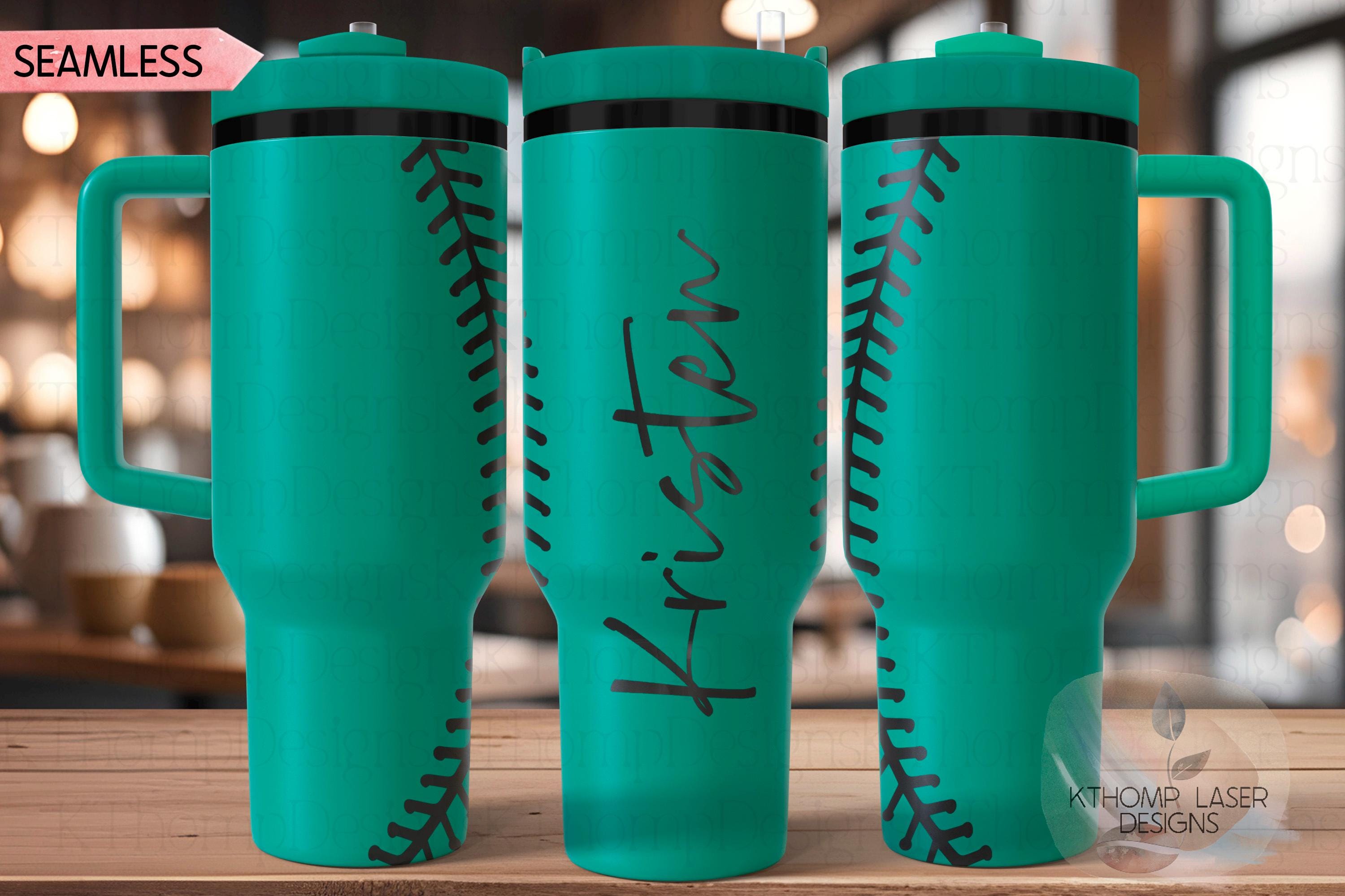 Baseball Stiches Tumbler Wrap SVG | 40oz Laser Engraving File | Rotary Ready Digital Design | Sports Fan SVG