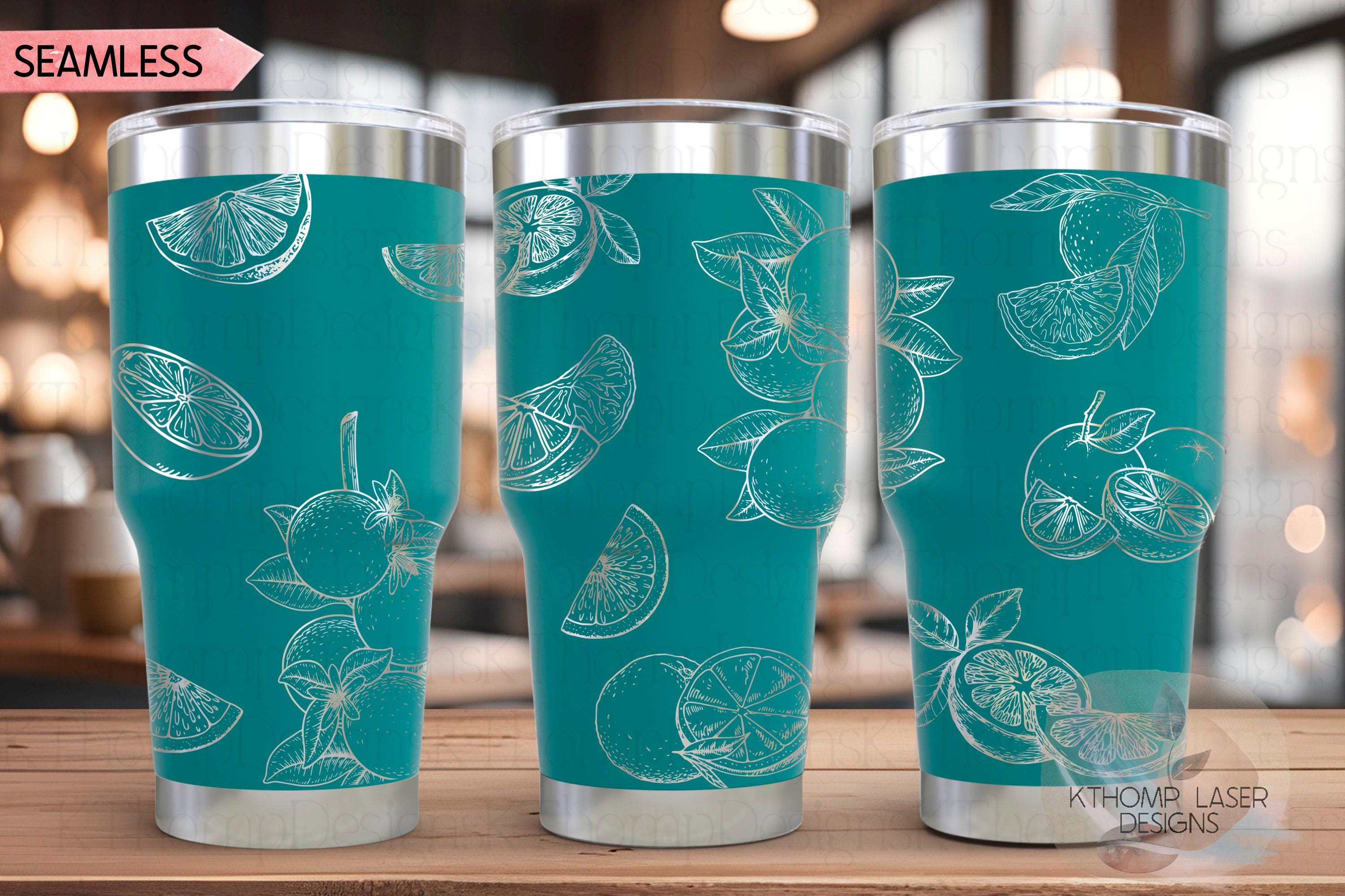 Oranges Tumbler Wrap SVG | 20oz and 30oz Laser Engraving File | Rotary Ready Digital Design | Foodie SVG