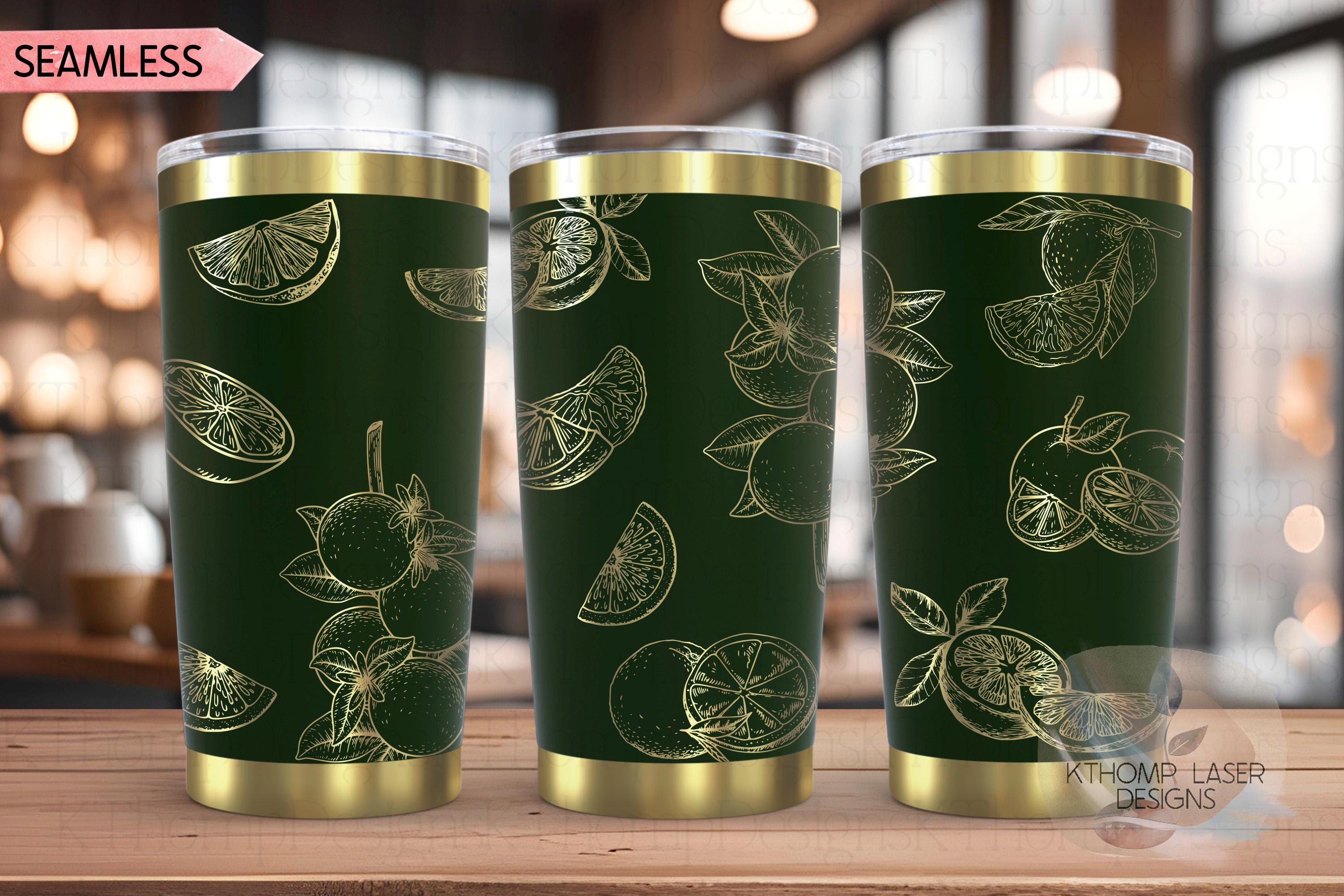 Oranges Tumbler Wrap SVG | 20oz and 30oz Laser Engraving File | Rotary Ready Digital Design | Foodie SVG