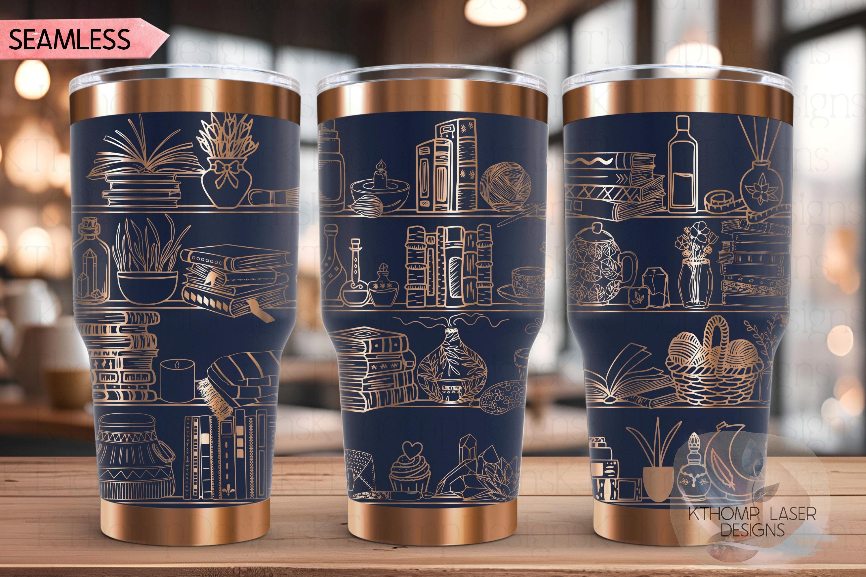 Self Care Shelves Tumbler Wrap SVG | 20oz and 30oz Laser Engraving File | Rotary Ready Digital Design | Support Awareness SVG