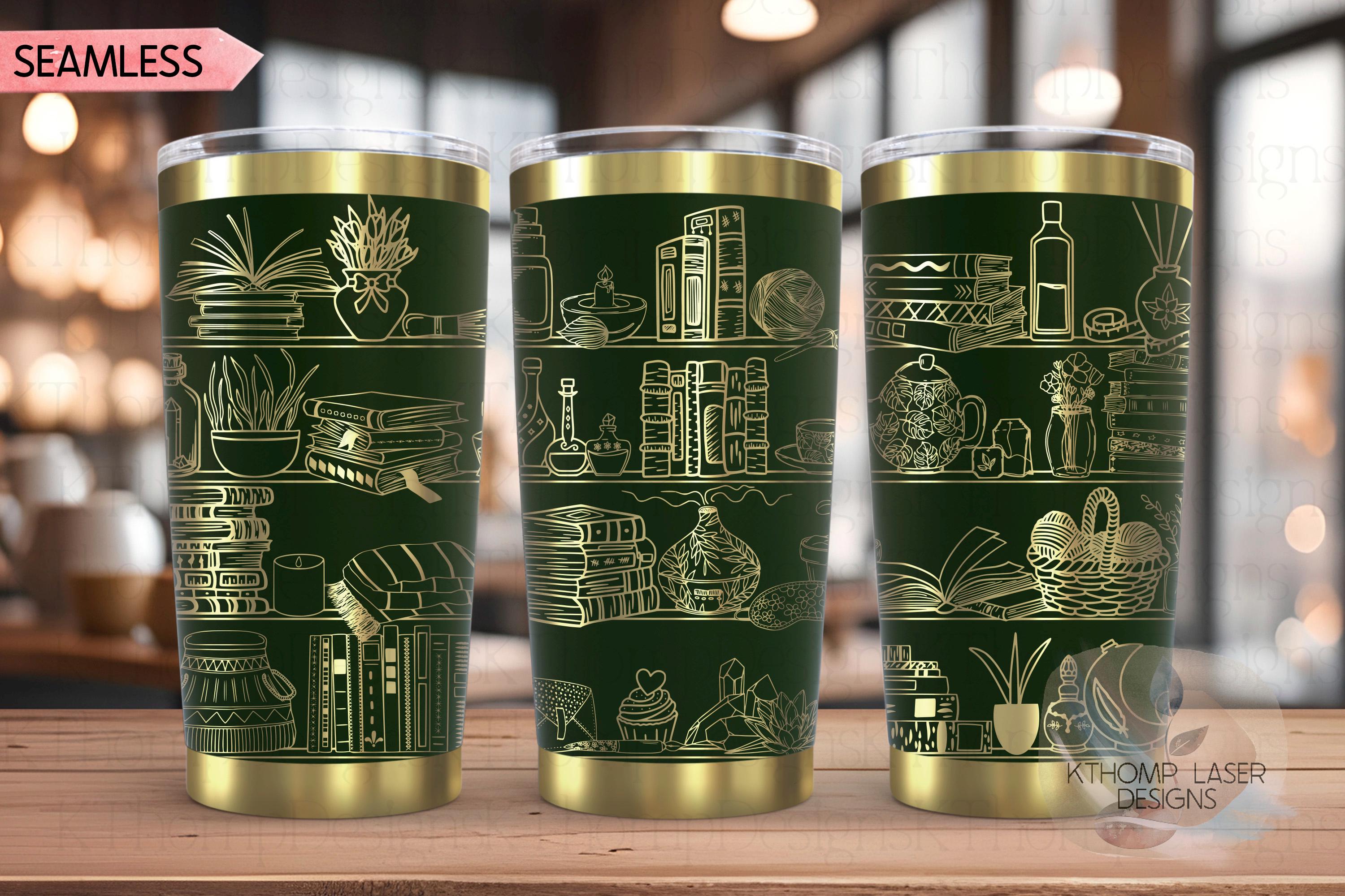 Self Care Shelves Tumbler Wrap SVG | 20oz and 30oz Laser Engraving File | Rotary Ready Digital Design | Support Awareness SVG