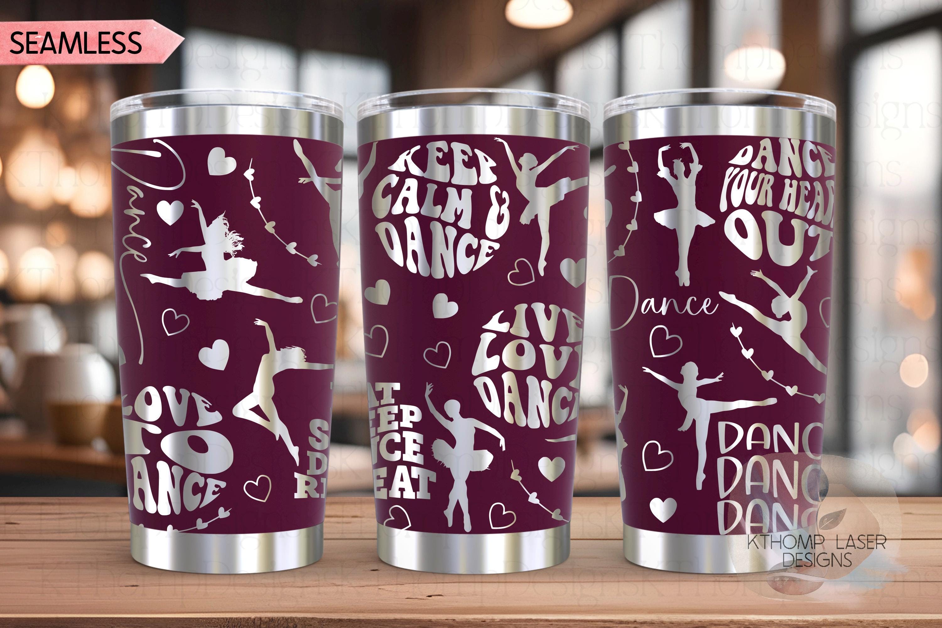 Dancer Tumbler Wrap SVG | 20oz and 30oz Laser Engraving File | Rotary Ready Digital Design | Sports Fan SVG