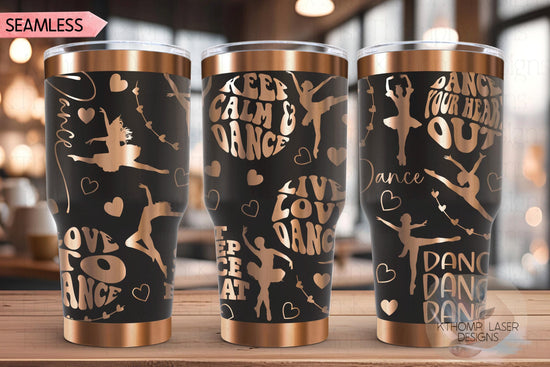 Dancer Tumbler Wrap SVG | 20oz and 30oz Laser Engraving File | Rotary Ready Digital Design | Sports Fan SVG