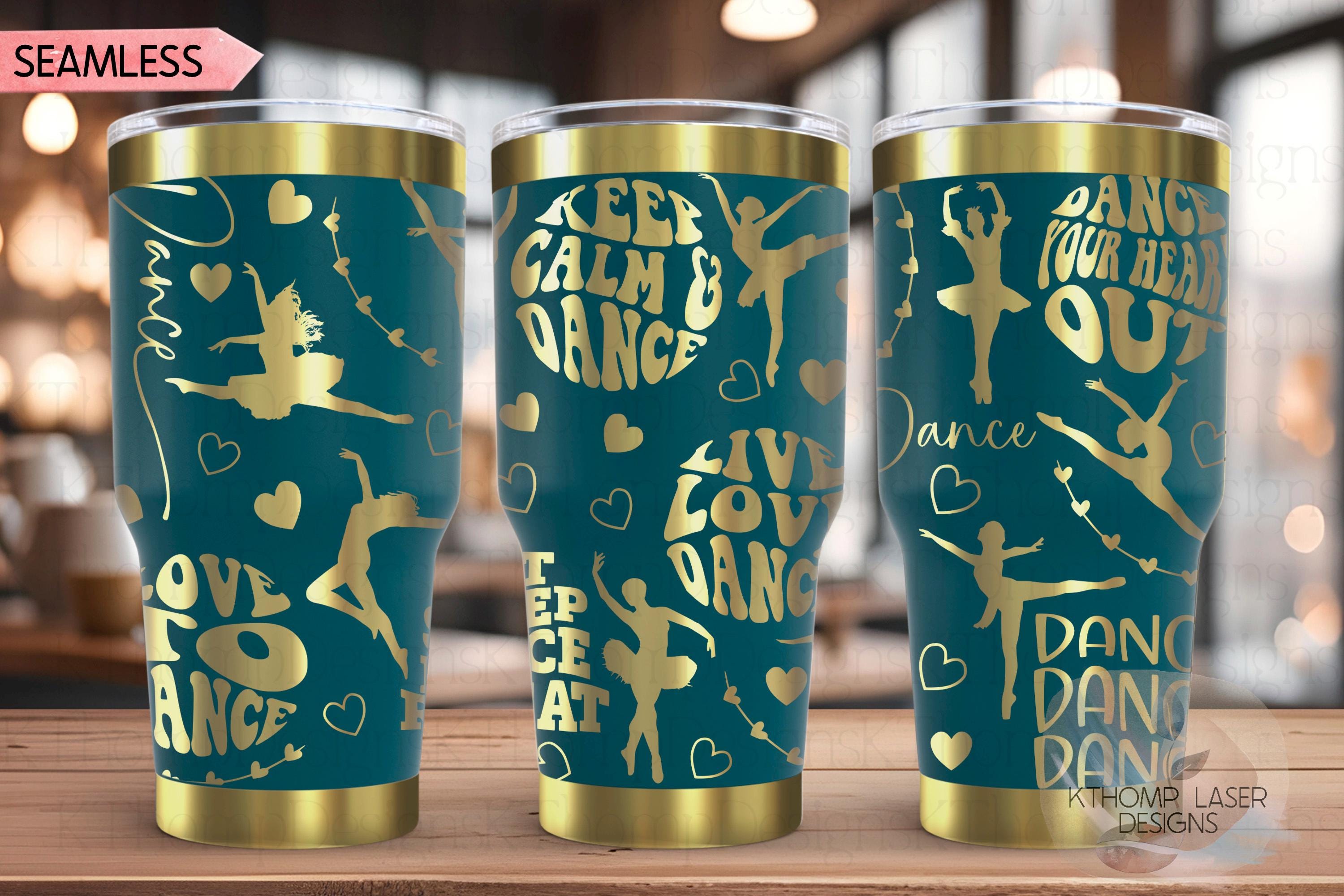 Dancer Tumbler Wrap SVG | 20oz and 30oz Laser Engraving File | Rotary Ready Digital Design | Sports Fan SVG