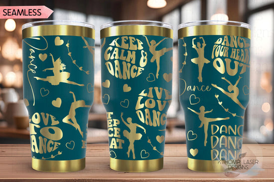 Dancer Tumbler Wrap SVG | 20oz and 30oz Laser Engraving File | Rotary Ready Digital Design | Sports Fan SVG