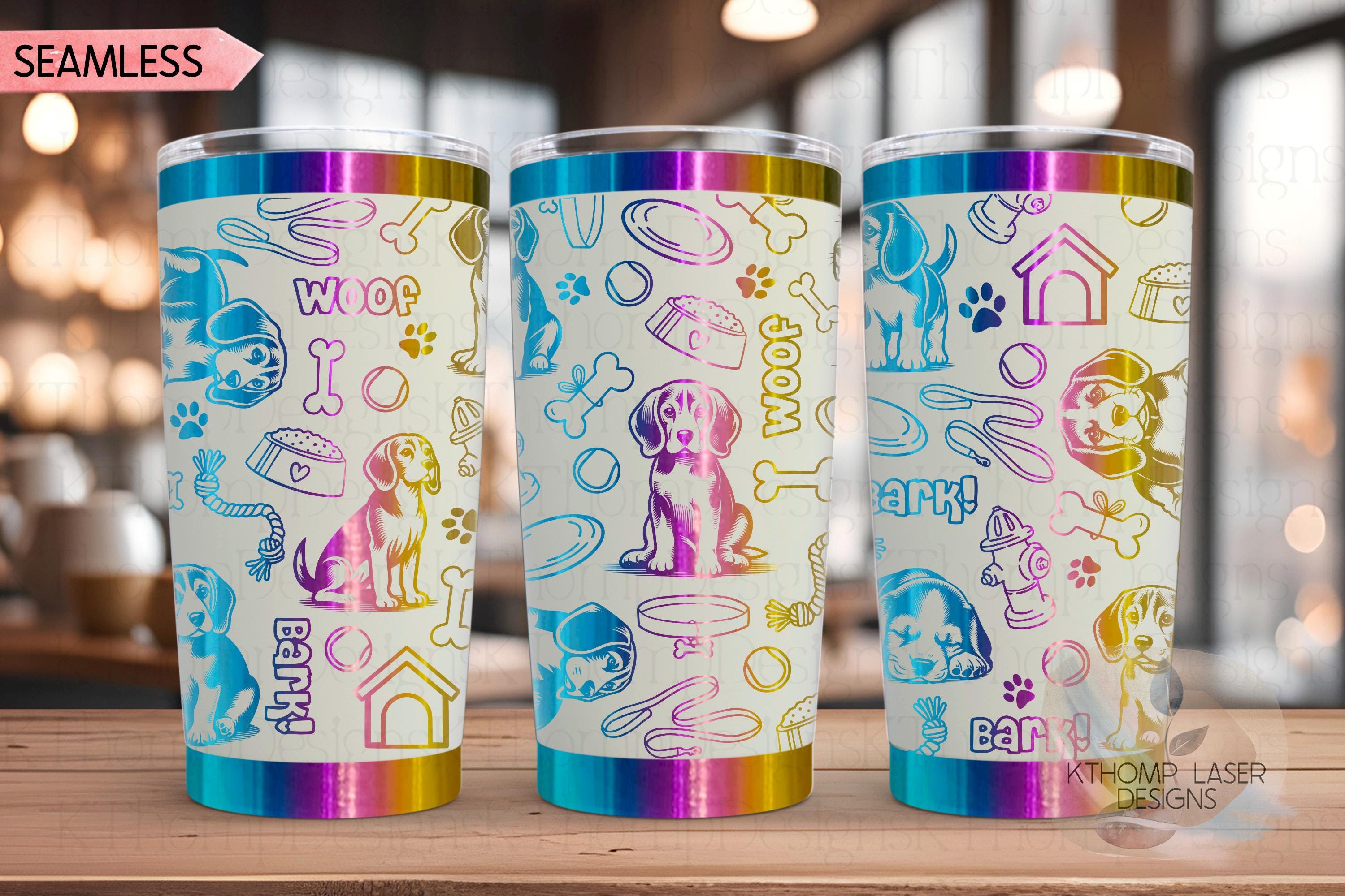 Beagle Tumbler Wrap SVG | 20oz and 30oz Laser Engraving File | Rotary Engrave Digital Design | Dog Lover Gift