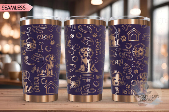 Beagle Tumbler Wrap SVG | 20oz and 30oz Laser Engraving File | Rotary Engrave Digital Design | Dog Lover Gift