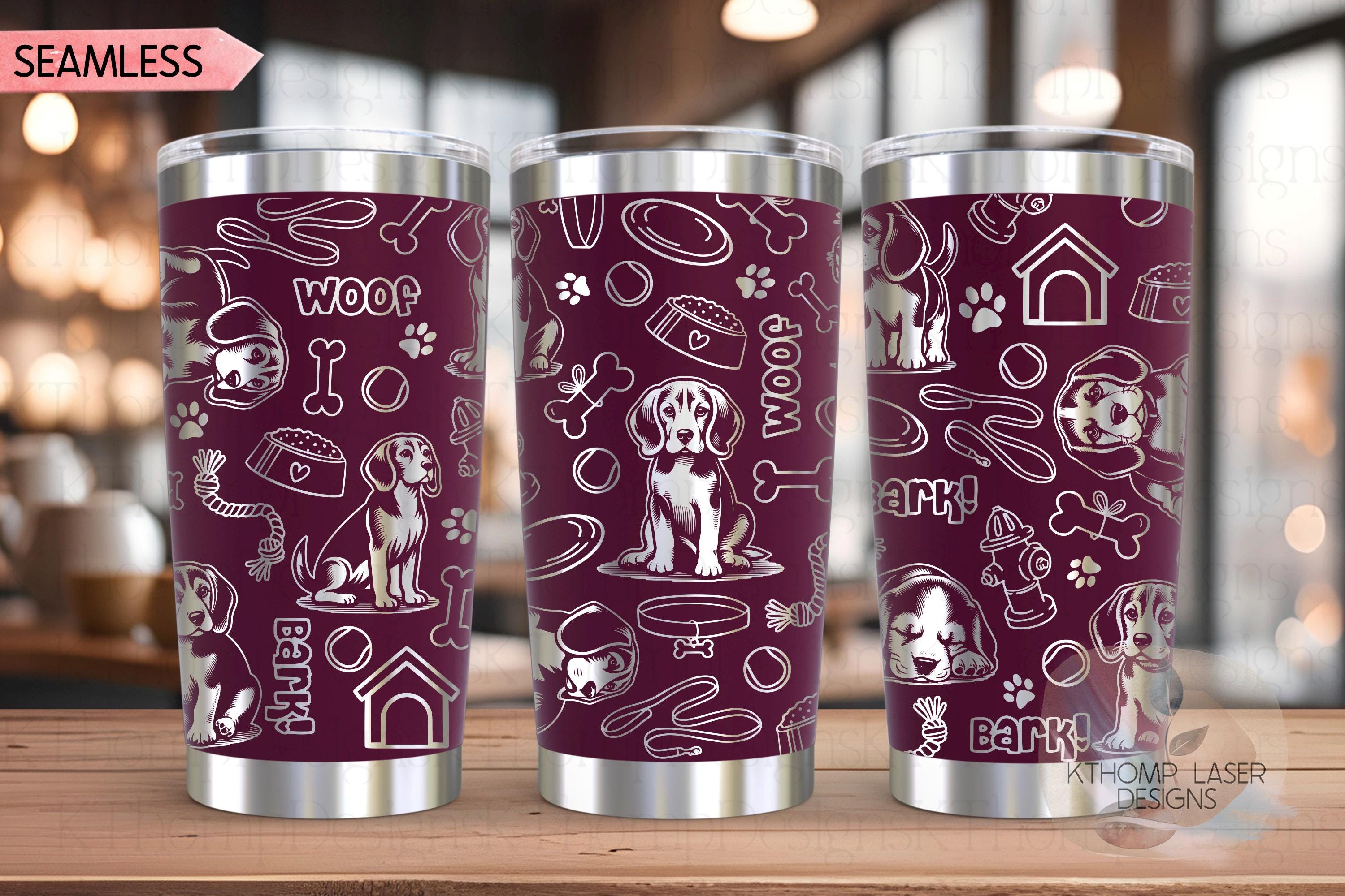 Beagle Tumbler Wrap SVG | 20oz and 30oz Laser Engraving File | Rotary Engrave Digital Design | Dog Lover Gift
