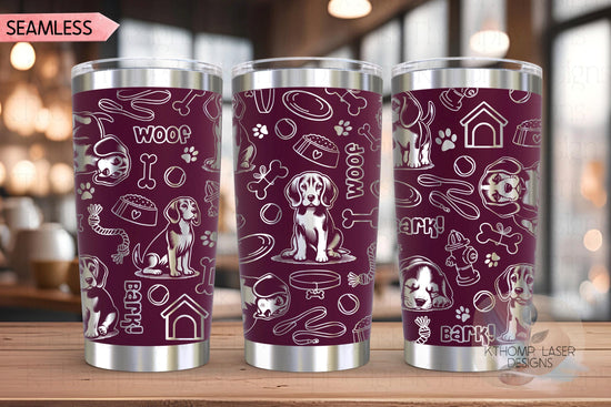 Beagle Tumbler Wrap SVG | 20oz and 30oz Laser Engraving File | Rotary Engrave Digital Design | Dog Lover Gift
