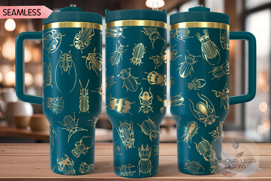 Bugs Creepy Crawlers Tumbler Wrap SVG | 40oz Laser Engraving File | Rotary Ready Digital Design | Exotic Animal SVG