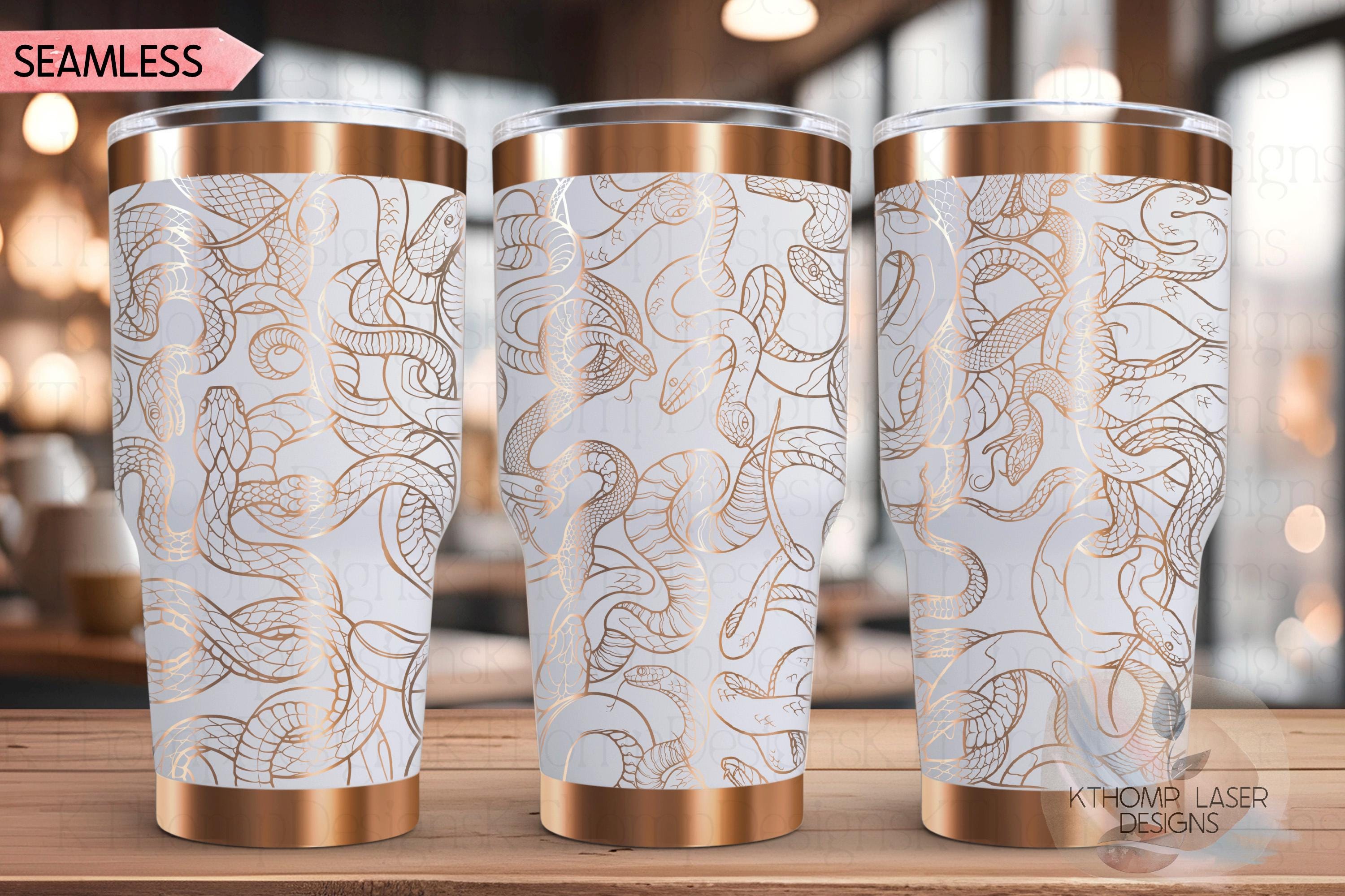 Snakes Snakes and More Snakes Tumbler Wrap SVG | 20oz and 30oz Laser Engraving File | Rotary Ready Digital Design | Jungle Theme SVG