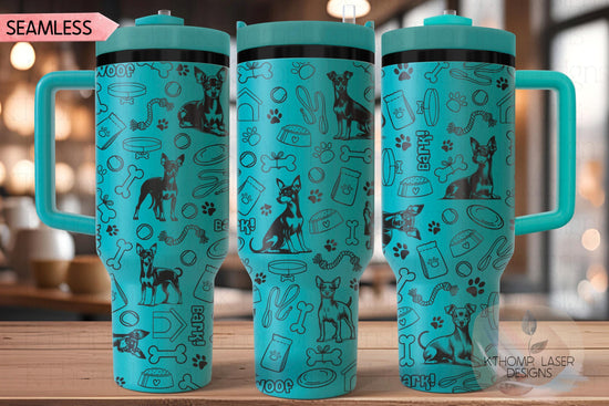 Miniature Pinscher Tumbler Wrap SVG | 40oz Laser Engraving File | Rotary Ready Digital Design | Pet Lover Gift