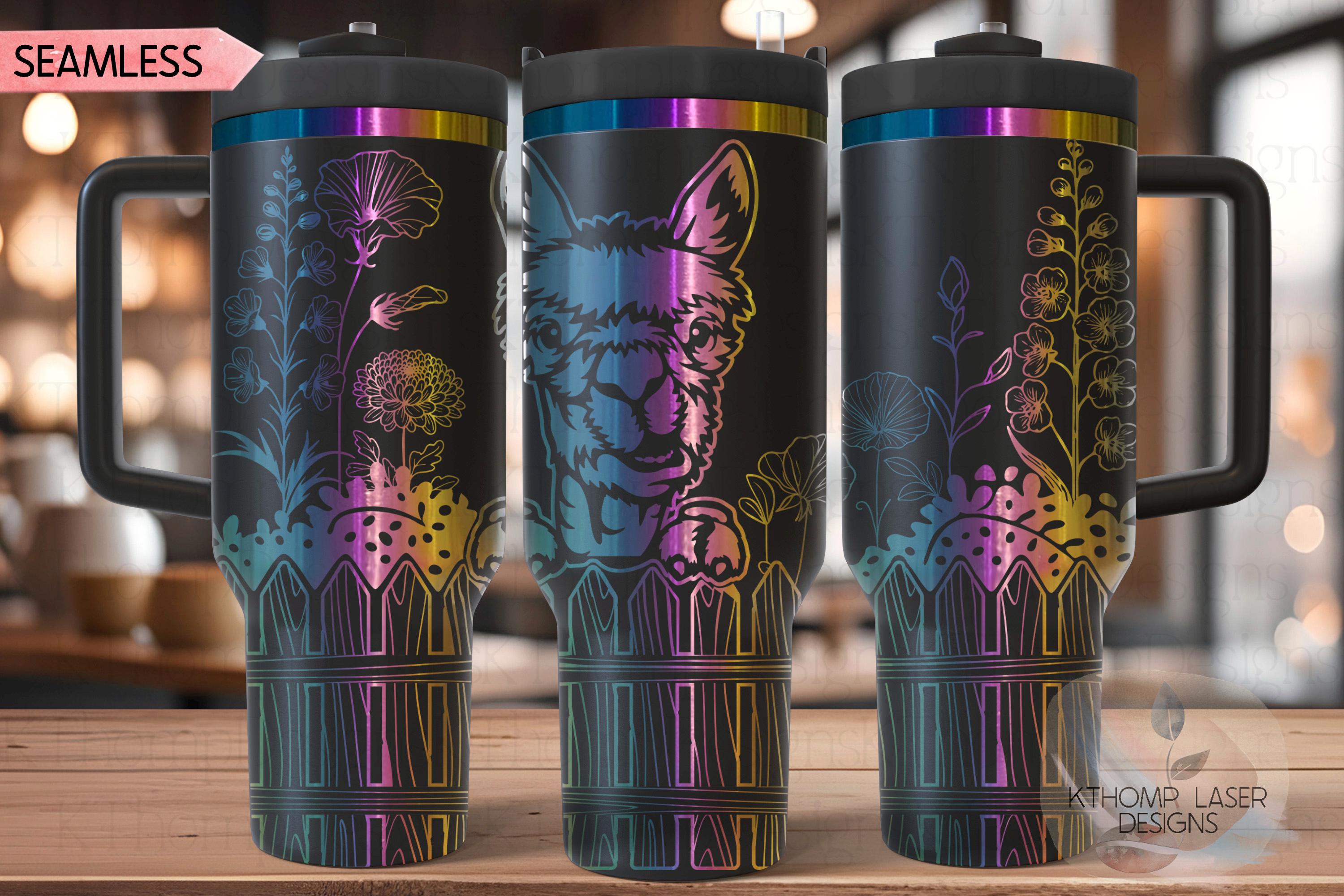 Peeking Llama Tumbler Wrap SVG | 40oz Laser Engraving File | Rotary Ready Digital Design | Western Farm SVG