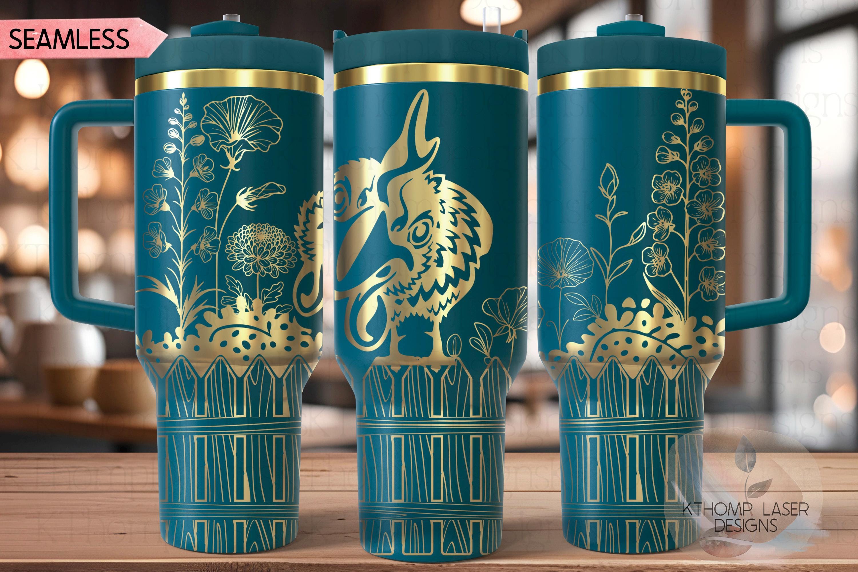 Peeking Rooster Tumbler Wrap SVG | 40oz Laser Engraving File | Rotary Ready Digital Design | Western Farm SVG
