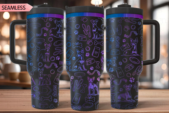 Miniature Pinscher Tumbler Wrap SVG | 40oz Laser Engraving File | Rotary Ready Digital Design | Pet Lover Gift