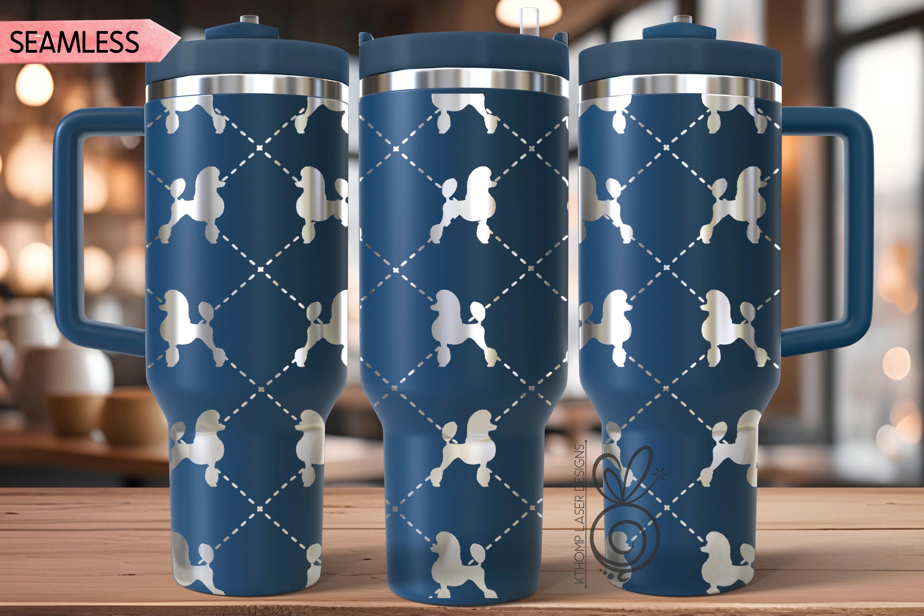 Argyle Poodles Laser SVG Wrap for 30oz/40oz Handled Tumblers
