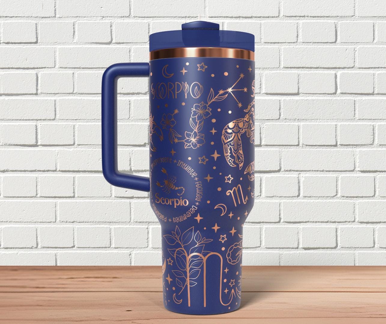 Scorpio Zodiac Tumbler Wrap SVG for 30oz and 40oz Handled Tumblers – Astrology Laser Design File