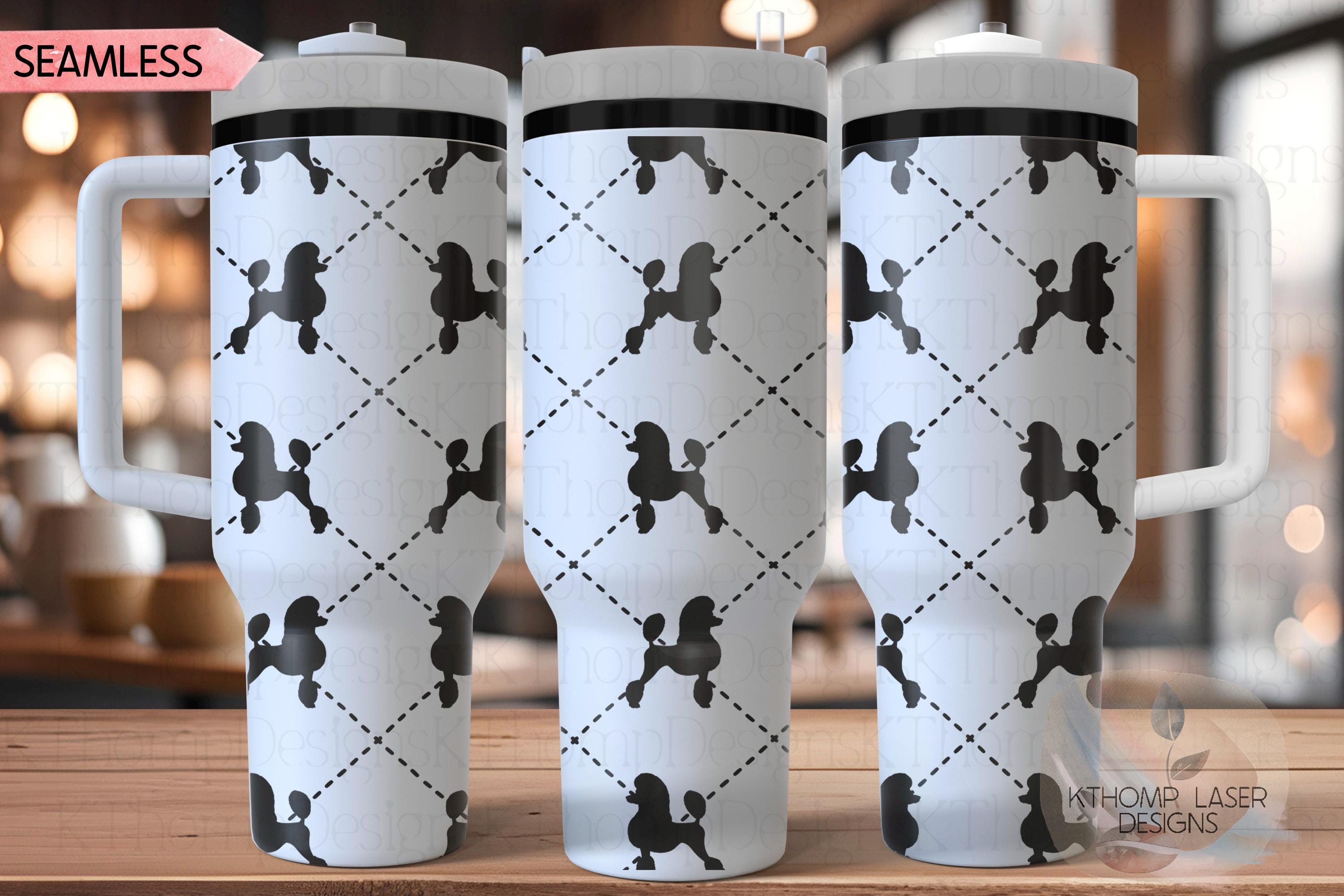 Argyle Poodles Laser SVG Wrap for 30oz/40oz Handled Tumblers