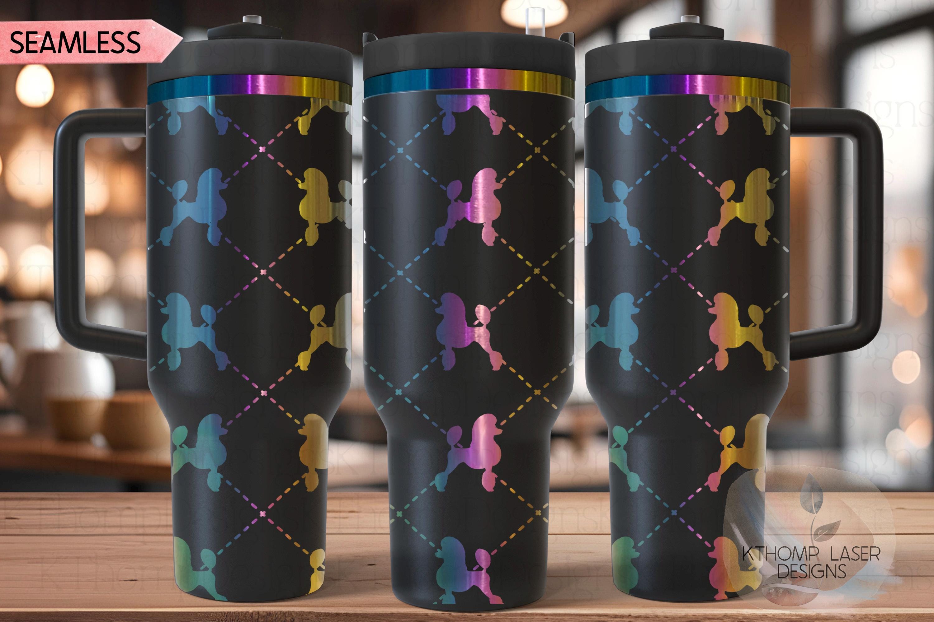 Argyle Poodles Laser SVG Wrap for 30oz/40oz Handled Tumblers