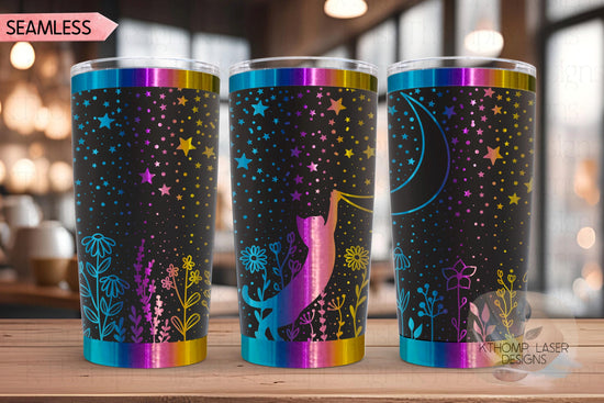 Starry Cat Laser SVG Wrap for 20oz and 30oz Tumblers
