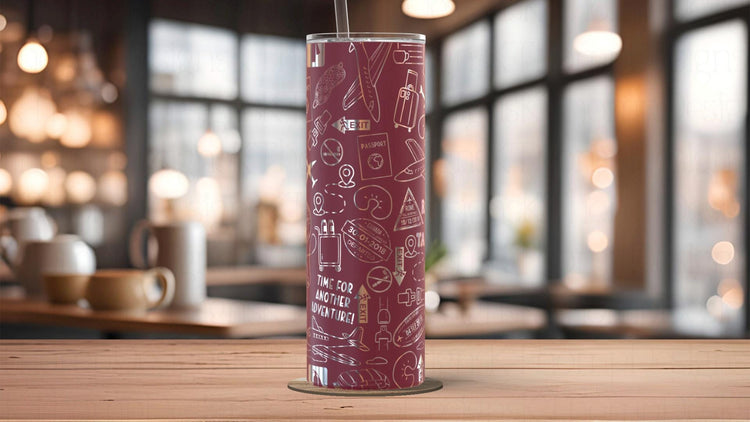 Traveler Laser SVG Wrap for 20oz Skinny Tumblers