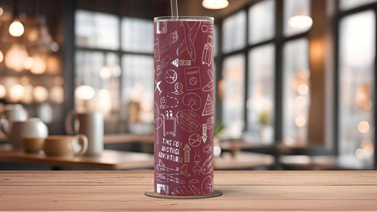 Traveler Laser SVG Wrap for 20oz Skinny Tumblers