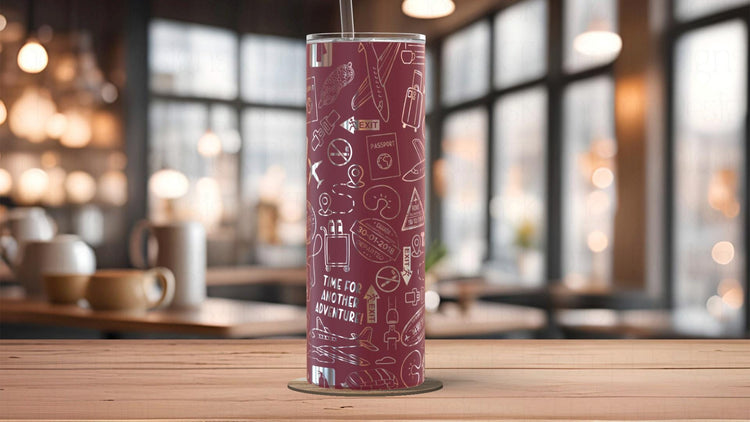 Traveler Laser SVG Wrap for 20oz Skinny Tumblers