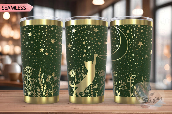 Starry Cat Laser SVG Wrap for 20oz and 30oz Tumblers