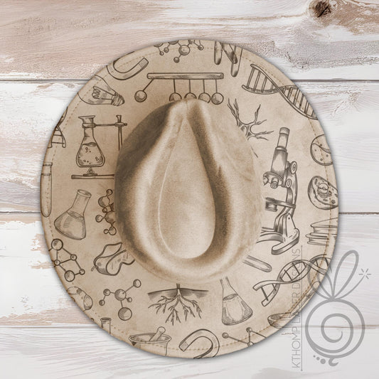 Science Biology Wide Brim Hat Laser Engraving SVG