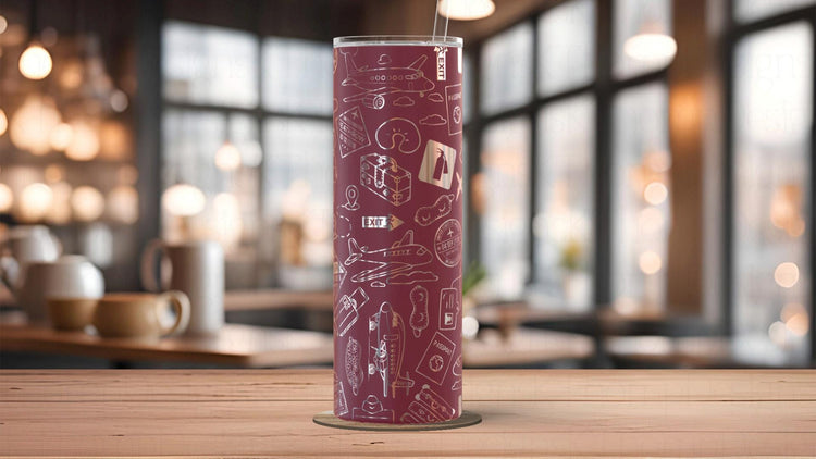 Traveler Laser SVG Wrap for 20oz Skinny Tumblers