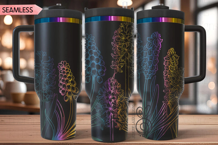 Hyacinth Laser SVG Wrap for 30oz and 40oz Handled Tumblers