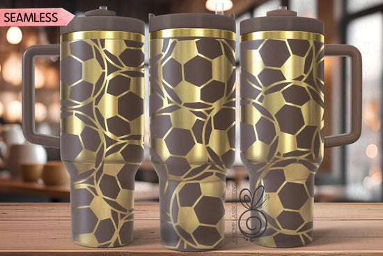 Soccer Burst Laser SVG Wrap for 30oz and 40oz Handled Tumblers