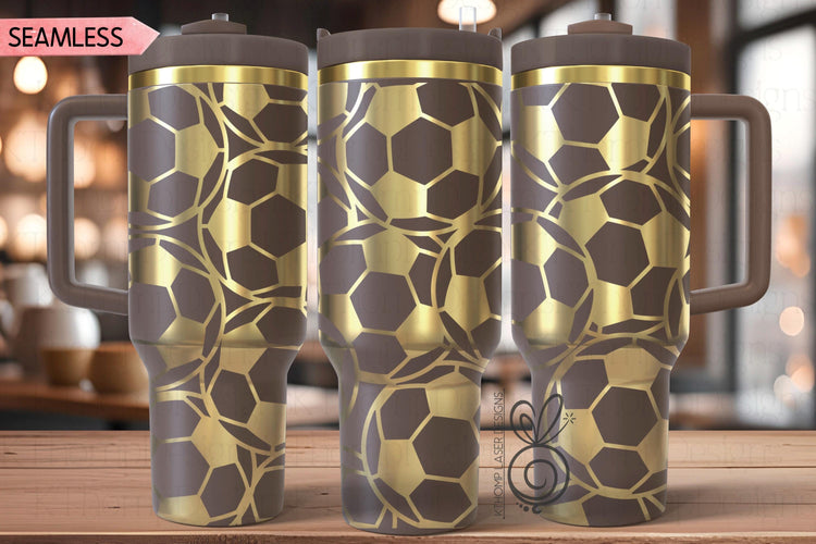 Soccer Burst Laser SVG Wrap for 30oz and 40oz Handled Tumblers
