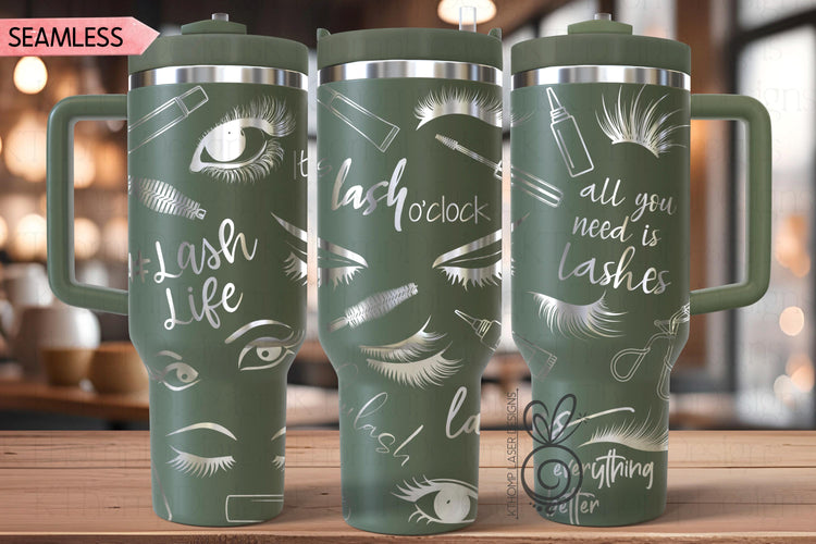 Lash Tech Laser SVG Wrap for 30oz and 40oz Handled Tumblers