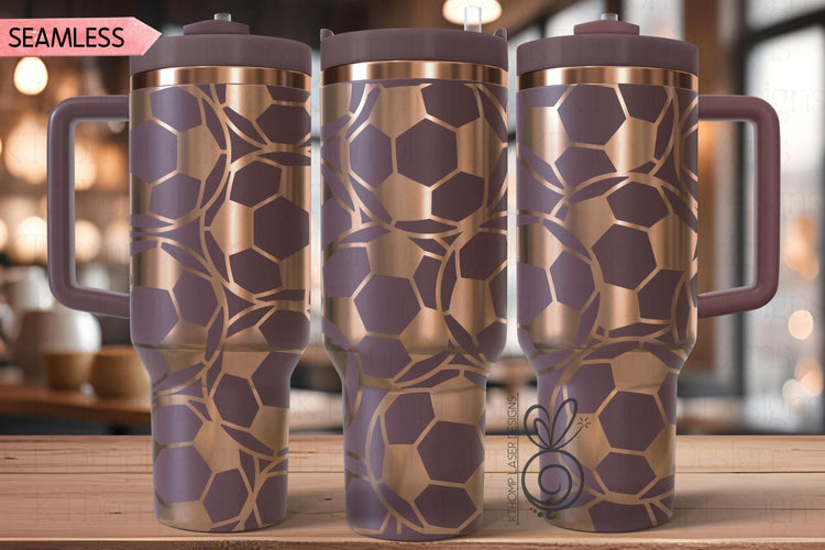 Soccer Burst Laser SVG Wrap for 30oz and 40oz Handled Tumblers