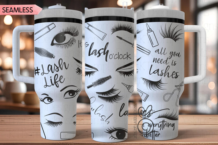 Lash Tech Laser SVG Wrap for 30oz and 40oz Handled Tumblers