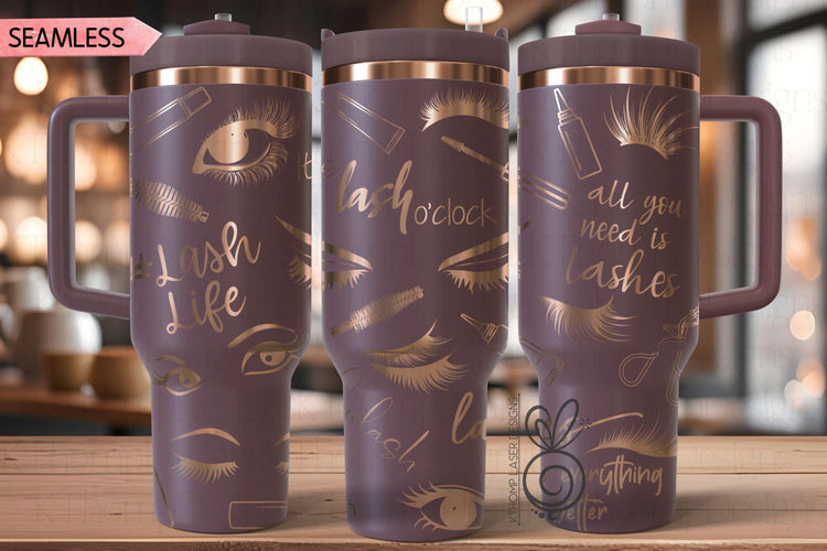 Lash Tech Laser SVG Wrap for 30oz and 40oz Handled Tumblers