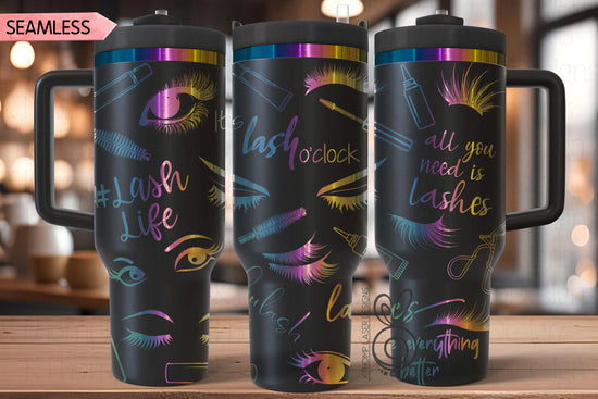 Lash Tech Laser SVG Wrap for 30oz and 40oz Handled Tumblers