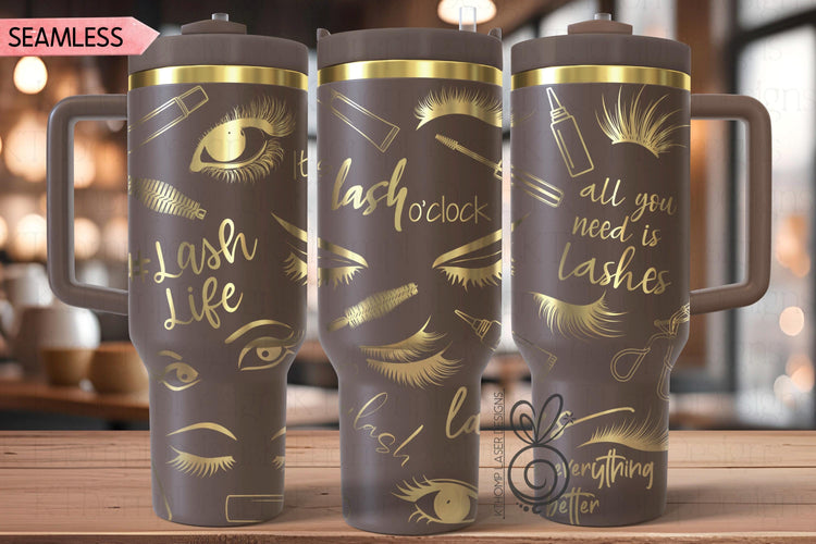 Lash Tech Laser SVG Wrap for 30oz and 40oz Handled Tumblers