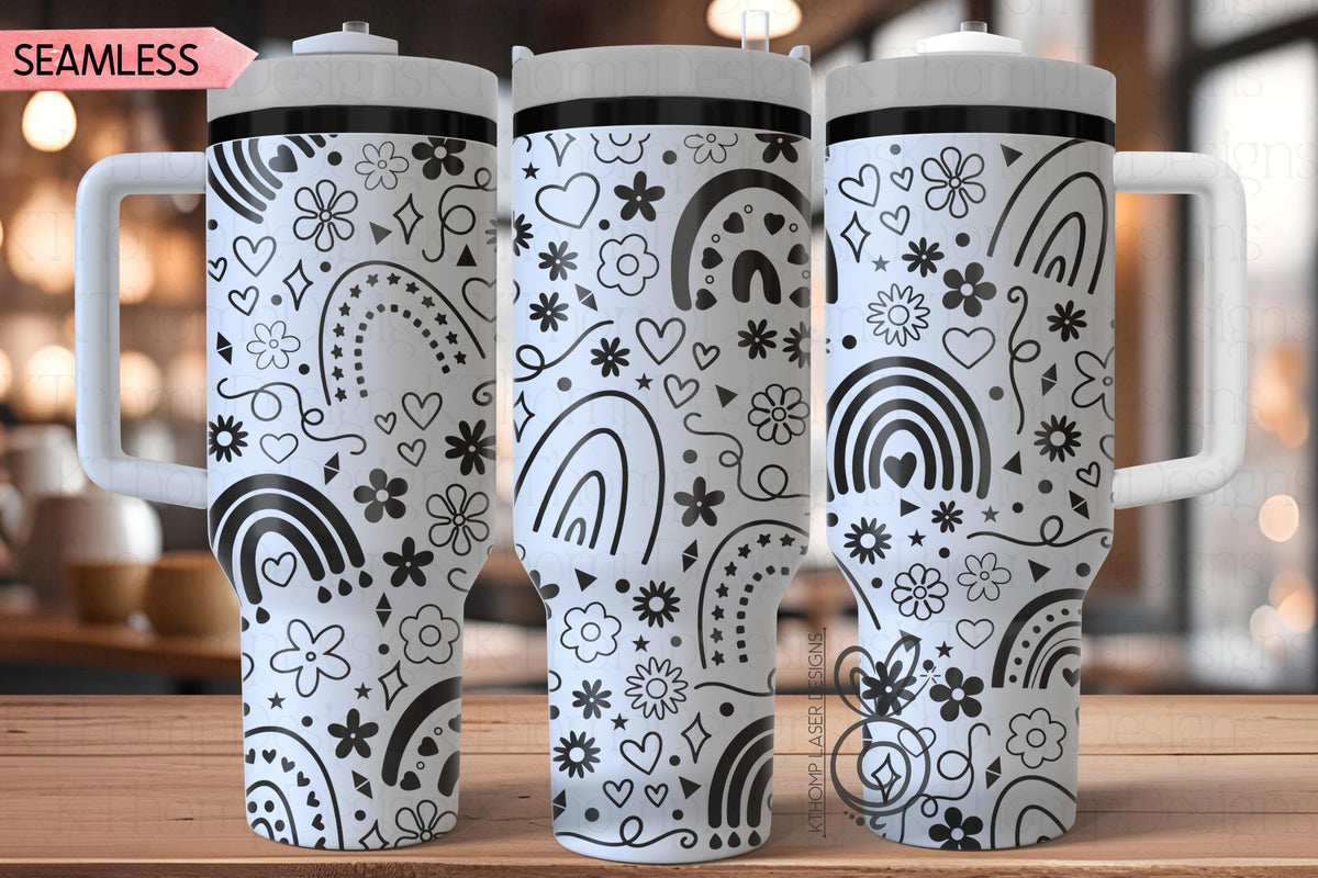 Rainbows SVG Wrap for 30oz and 40oz Handled Tumblers