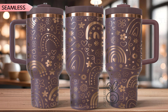 Rainbows SVG Wrap for 30oz and 40oz Handled Tumblers