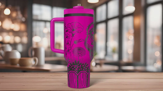 Peeking Ostrich Tumbler Wrap SVG | 40oz Laser Engraving File | Rotary Ready Digital Design | Western Farm SVG