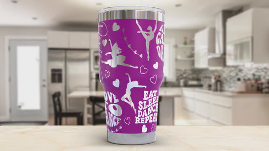 Dancer Tumbler Wrap SVG | 20oz and 30oz Laser Engraving File | Rotary Ready Digital Design | Sports Fan SVG