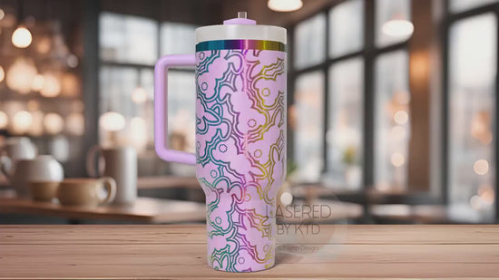 Bunny Burst Easter  Holiday Tumbler Wrap SVG | 40oz Laser Engraving File | Rotary Ready Digital Design | Seasonal SVG