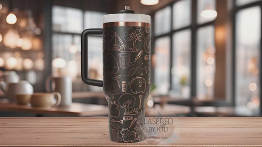 Cute Bears Camping Tumbler Wrap SVG | 40oz Laser Engraving File | Rotary Ready Digital Design | Exotic Animal SVG