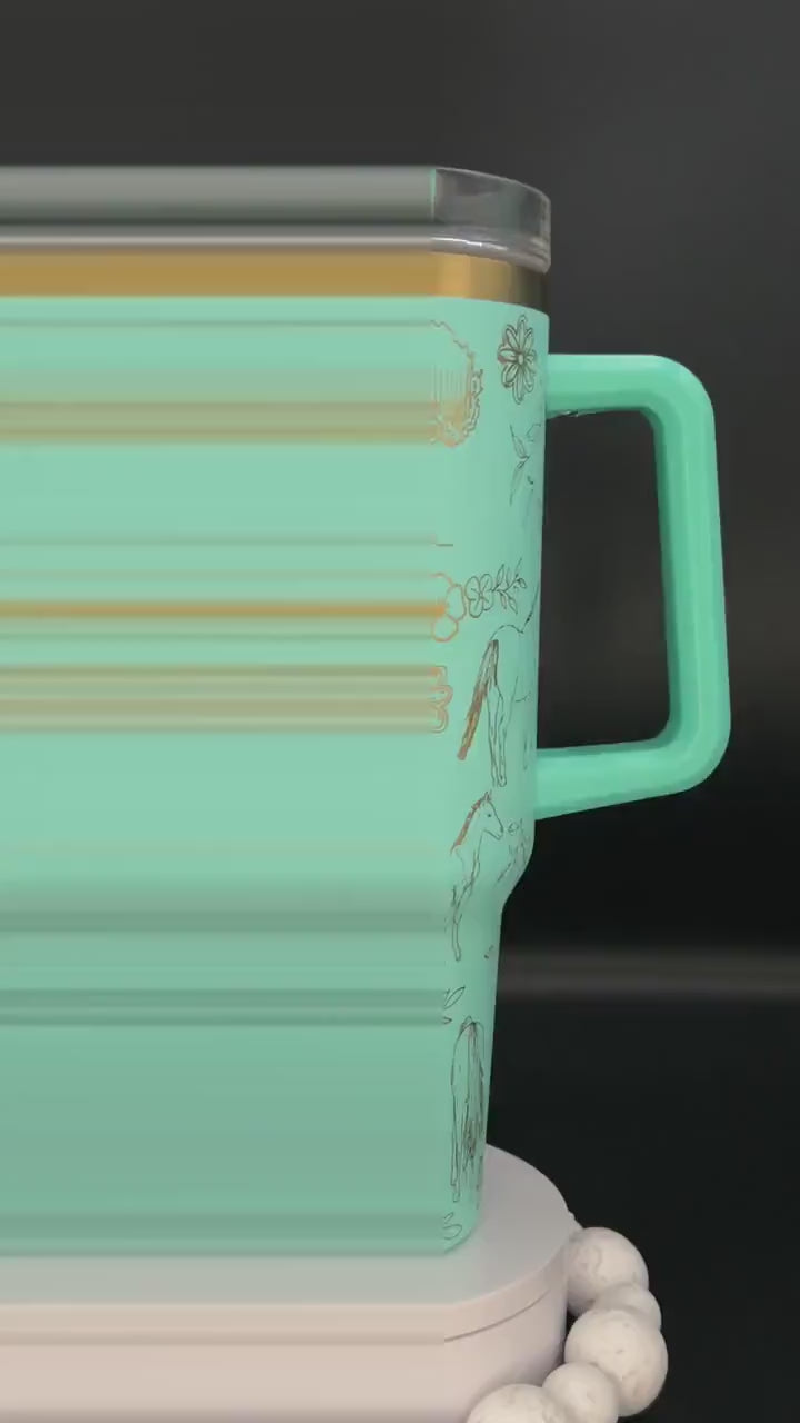 Horses Country Western Horse Tumbler Wrap SVG | 40oz Laser Engraving File | Rotary Ready Digital Design | Pet Lover Gift