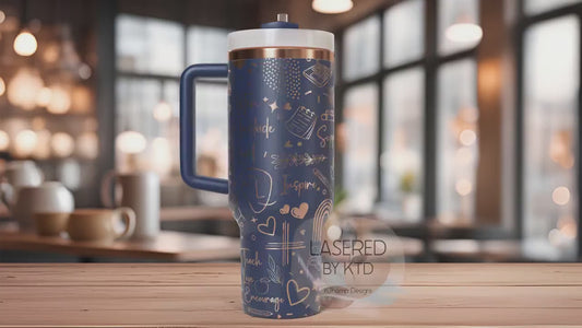 School Counselor Tumbler Wrap SVG | 40oz Laser Engraving File | Rotary Ready Digital Design | Career Gift SVG
