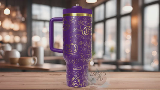 Hedgehog Cute Hedgehogs Tumbler Wrap SVG | 40oz Laser Engraving File | Rotary Ready Digital Design | Pet Lover Gift